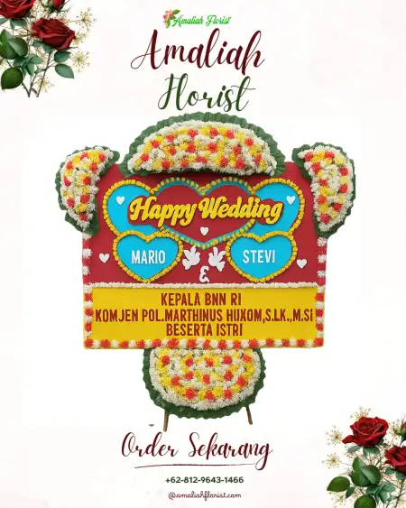 Papan Bunga Pernikahan Tanah Sepenggal